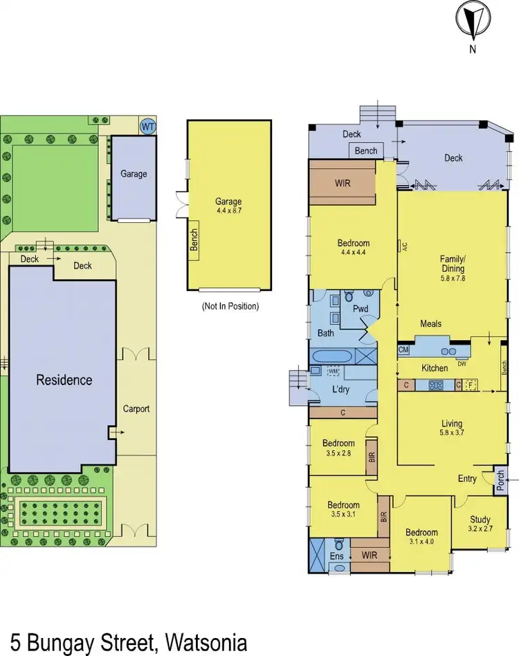 Floorplan of Homely house listing, 5 Bungay Street, Watsonia VIC 3087