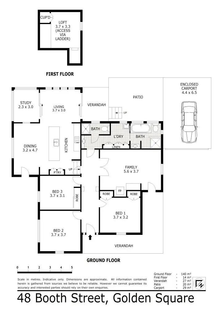 Floorplan of Homely house listing, 48 Booth Street, Golden Square VIC 3555