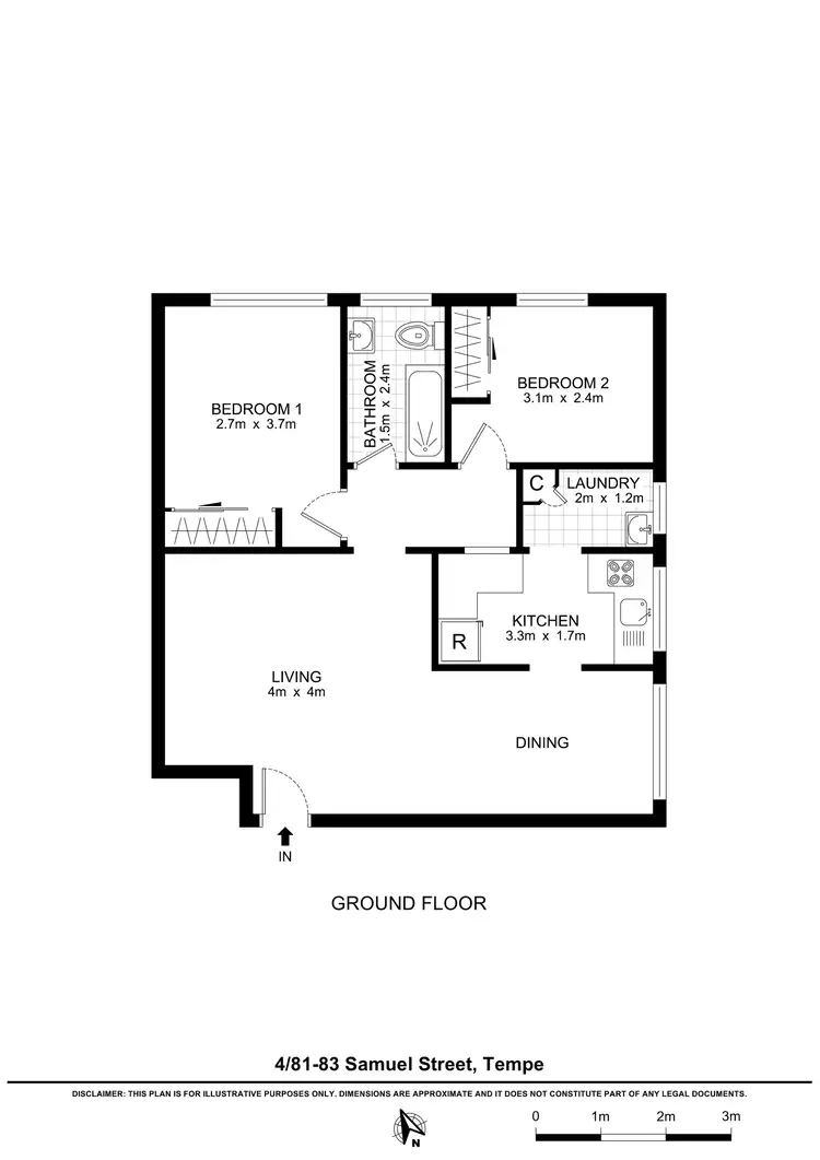 Floorplan of Homely house listing, 4/81-83 Samuel Street, Tempe NSW 2044