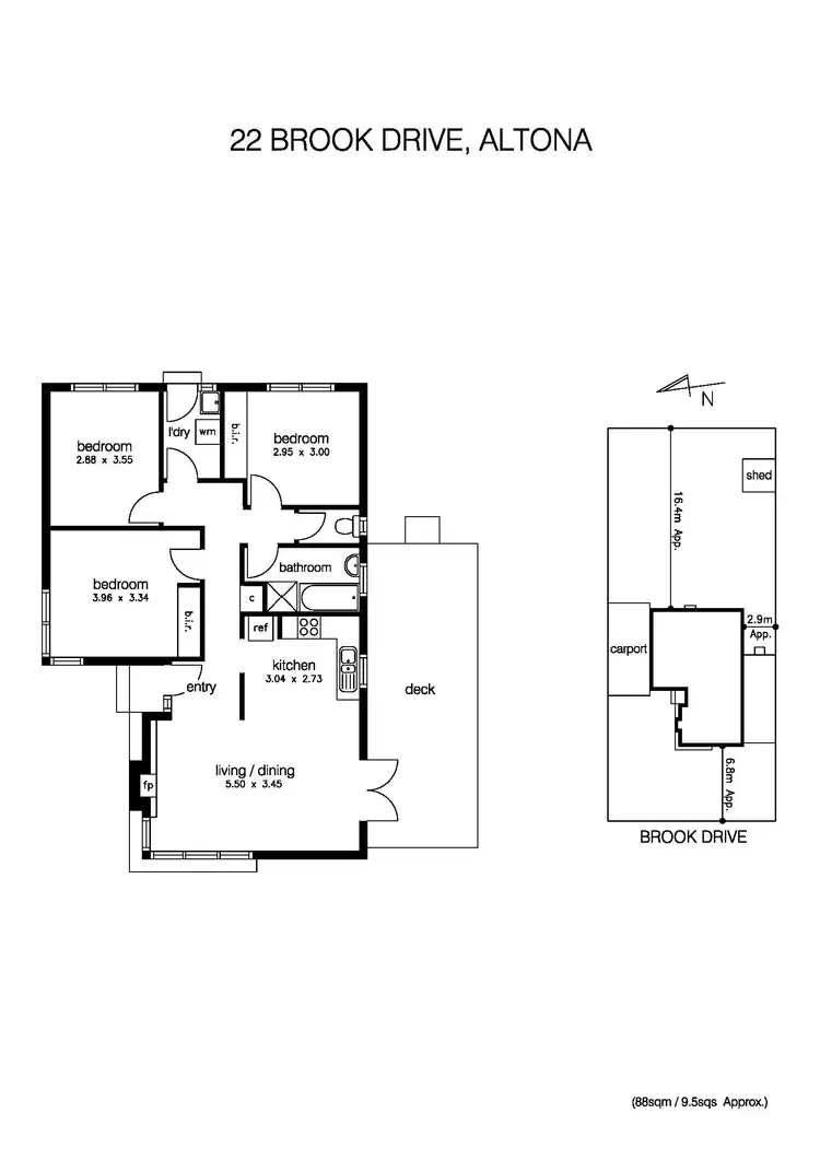 Floorplan of Homely house listing, 22 Brook Drive, Altona VIC 3018