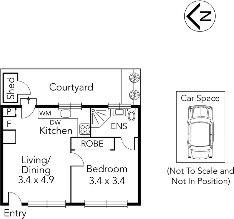 Floorplan of Homely apartment listing, 3/74 Dundas Street, Thornbury VIC 3071