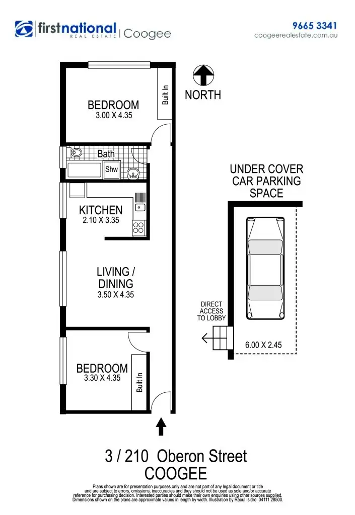 Floorplan of Homely apartment listing, 3/210 Oberon Street, Coogee NSW 2034