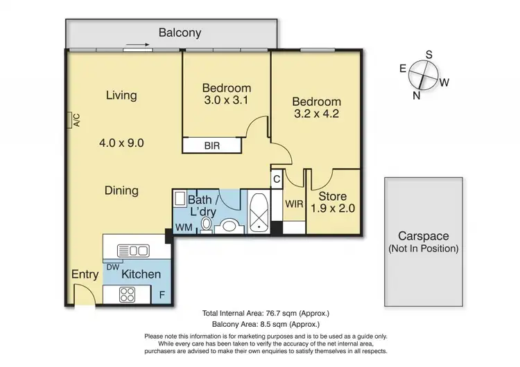 Floorplan of Homely apartment listing, 710/38 Bank Street, South Melbourne VIC 3205