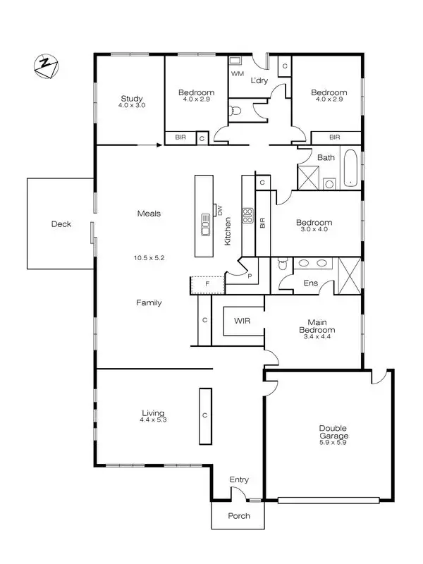 Floorplan of Homely house listing, 52 Delaney Drive, Miners Rest VIC 3352