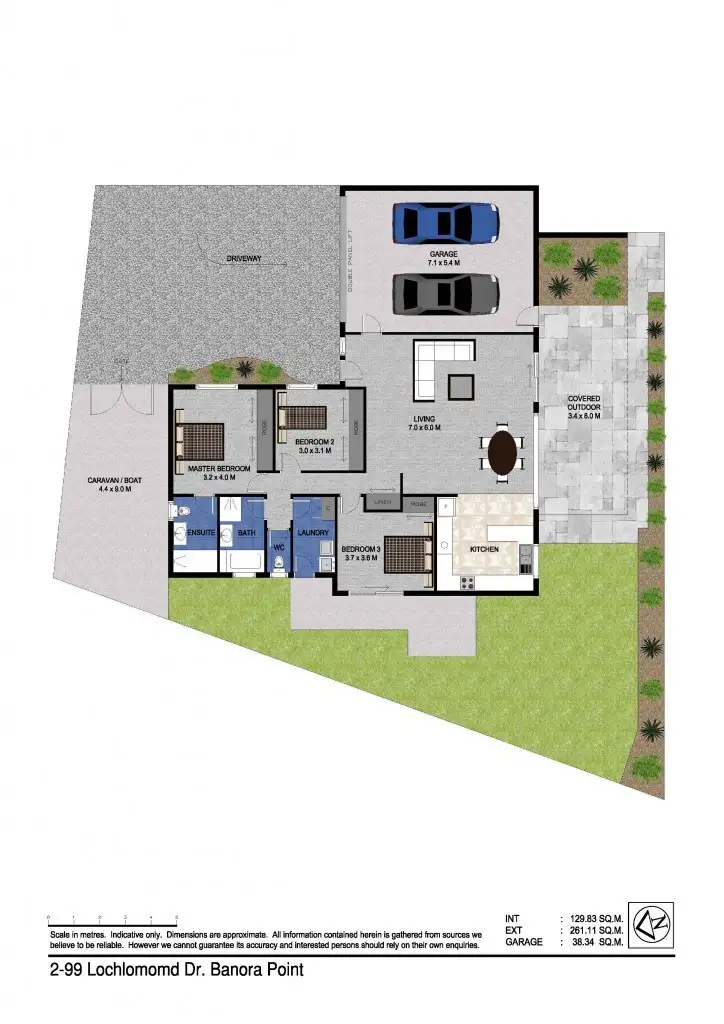 Floorplan of Homely semi-detached listing, 2/99 Lochlomond Drive, Banora Point NSW 2486