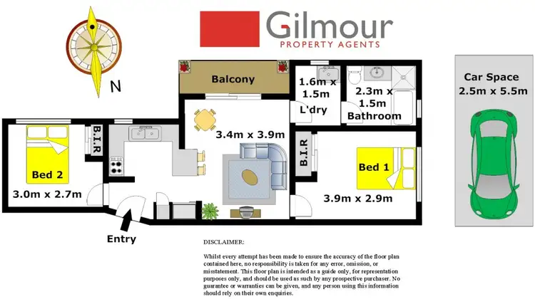 Floorplan of Homely unit listing, 6/8 Harvard Street, Gladesville NSW 2111