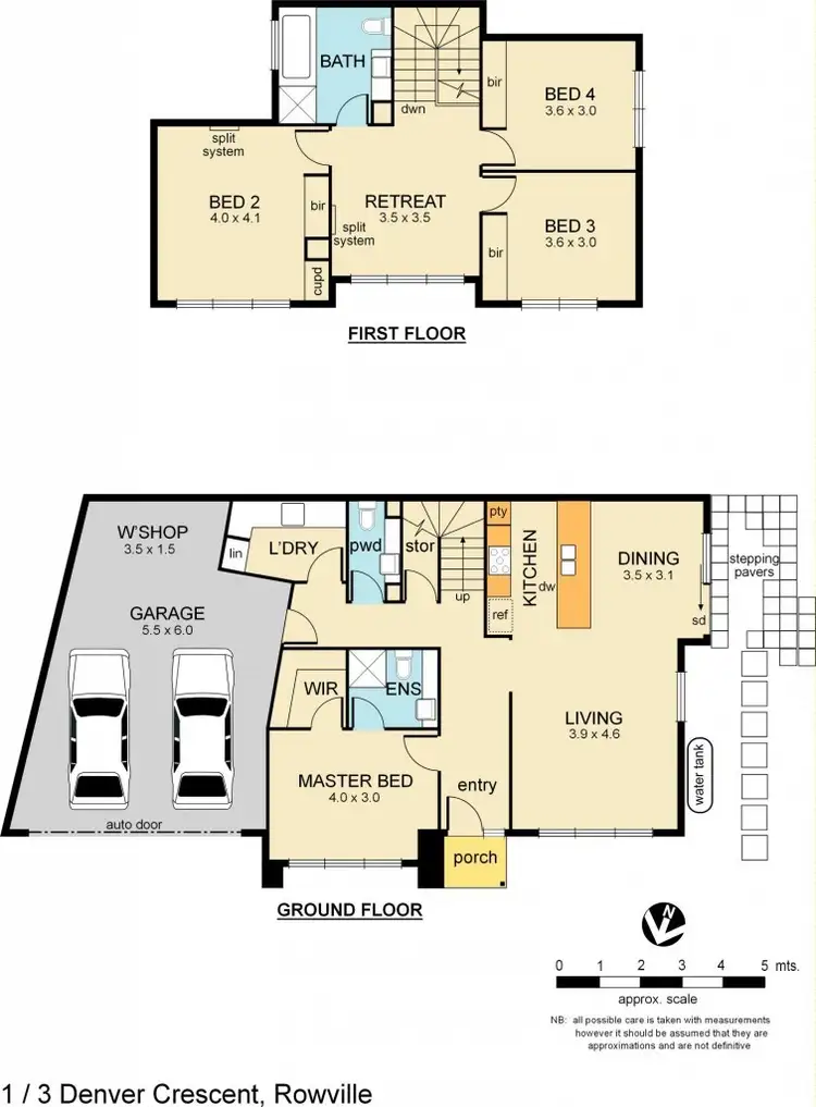 Floorplan of Homely townhouse listing, 1/3 Denver Crescent, Rowville VIC 3178