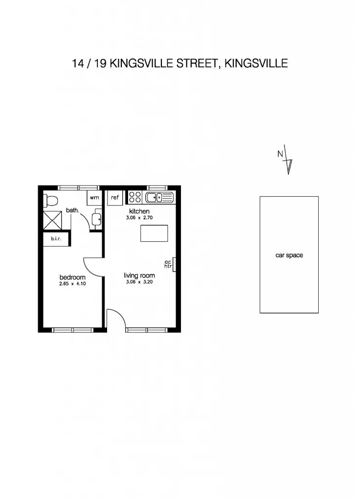 Floorplan of Homely apartment listing, 14/19 Kingsville Street, Kingsville VIC 3012