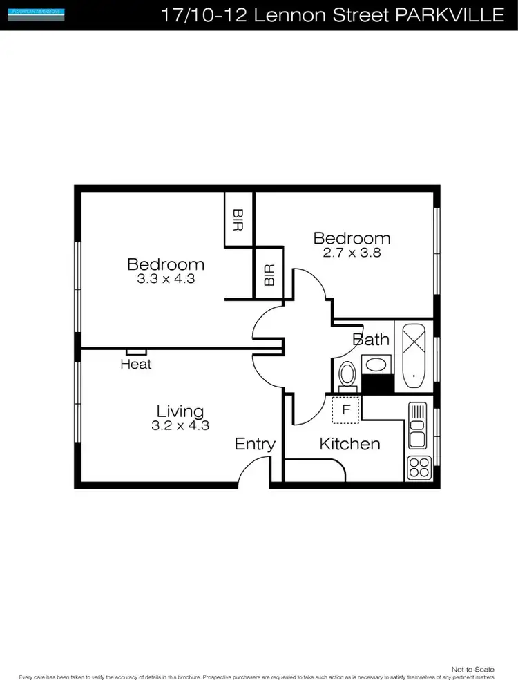 Floorplan of Homely apartment listing, 17/10-12 Lennon Street, Parkville VIC 3052