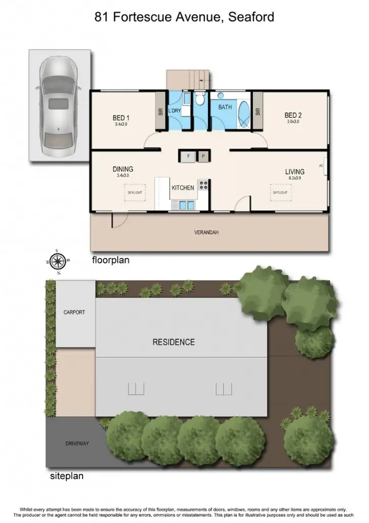 Floorplan of Homely house listing, 81 Fortescue Avenue, Seaford VIC 3198