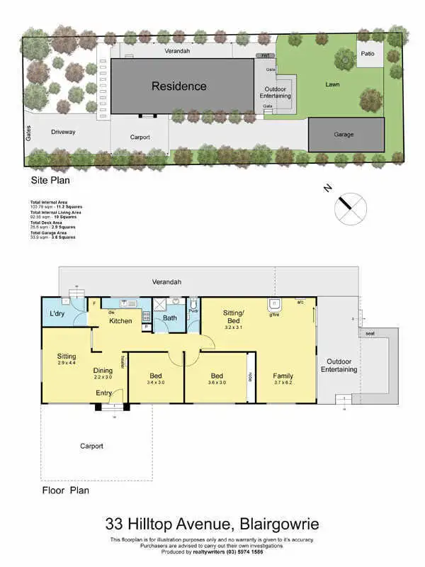 Floorplan of Homely house listing, 33 Hilltop Avenue, Blairgowrie VIC 3942