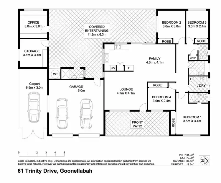 Floorplan of Homely house listing, 61 Trinity Drive, Goonellabah NSW 2480