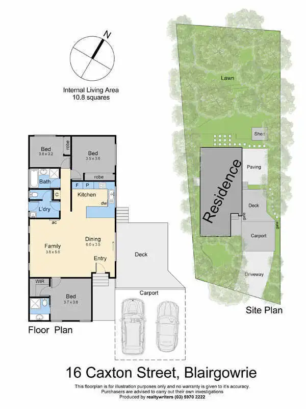 Floorplan of Homely house listing, 16 Caxton Street, Blairgowrie VIC 3942