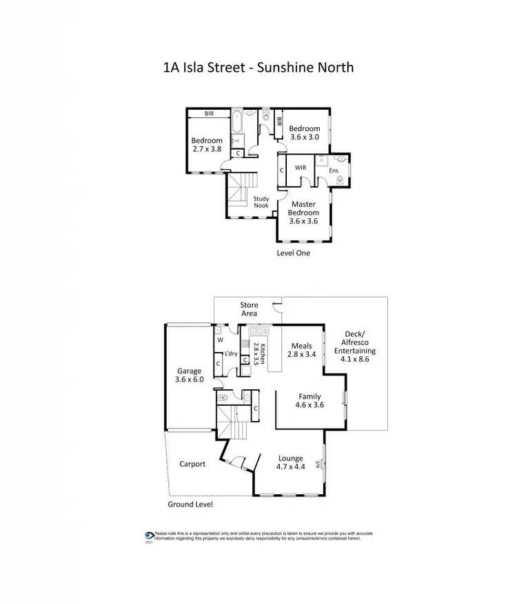 Floorplan of Homely house listing, 1A Isla Street, Sunshine North VIC 3020