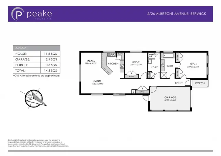 Floorplan of Homely unit listing, 2/26 Albrecht Ave, Berwick VIC 3806