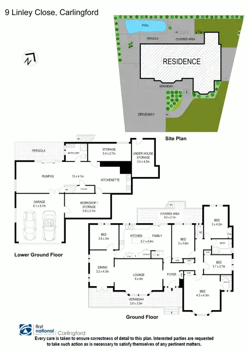 Floorplan of Homely house listing, 9 Linley Close, Carlingford NSW 2118