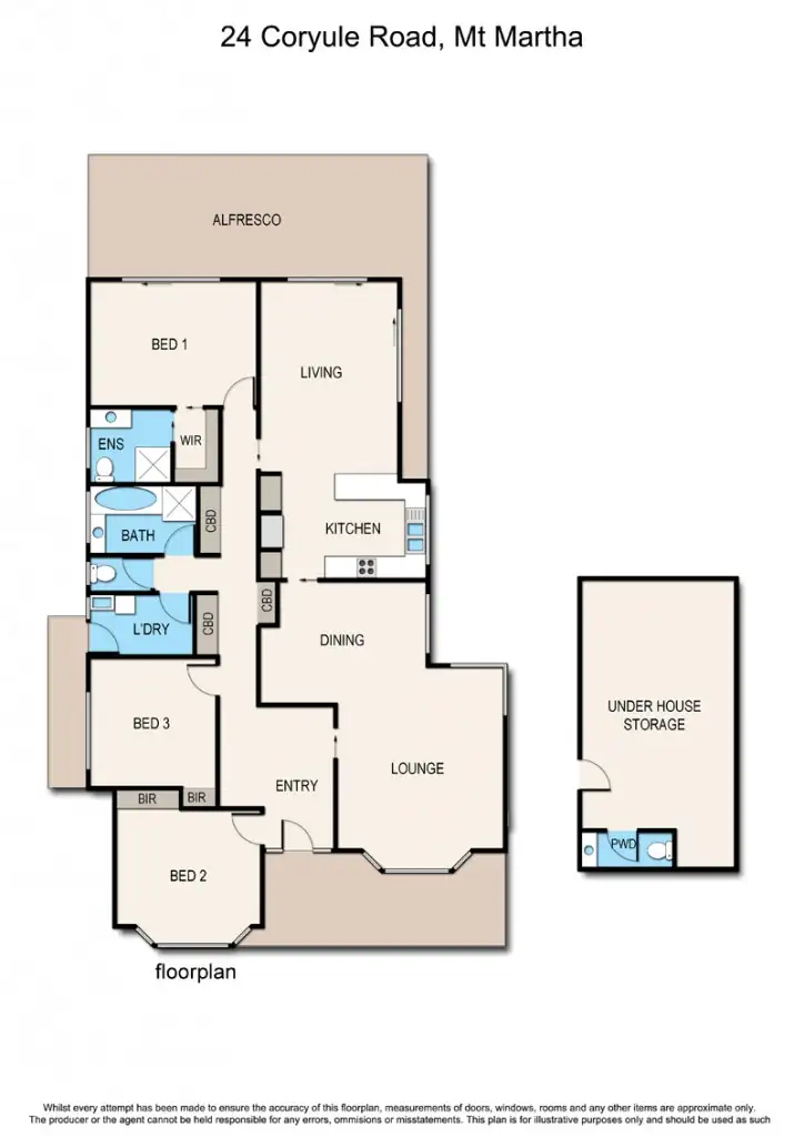 Floorplan of Homely house listing, 24 Coryule Road, Mount Martha VIC 3934