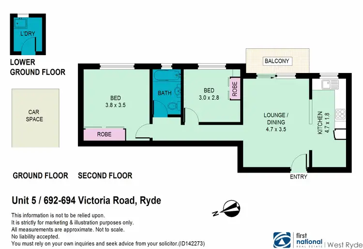 Floorplan of Homely unit listing, 5/694 Victoria Road, Ryde NSW 2112
