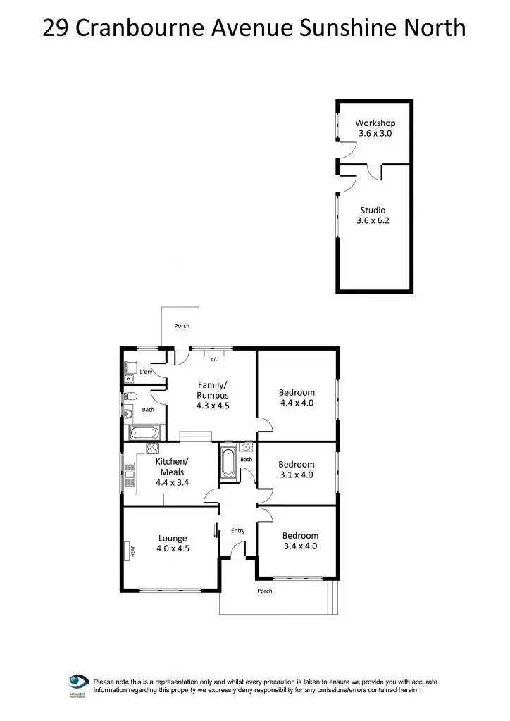 Floorplan of Homely house listing, 29 Cranbourne Avenue, Sunshine North VIC 3020