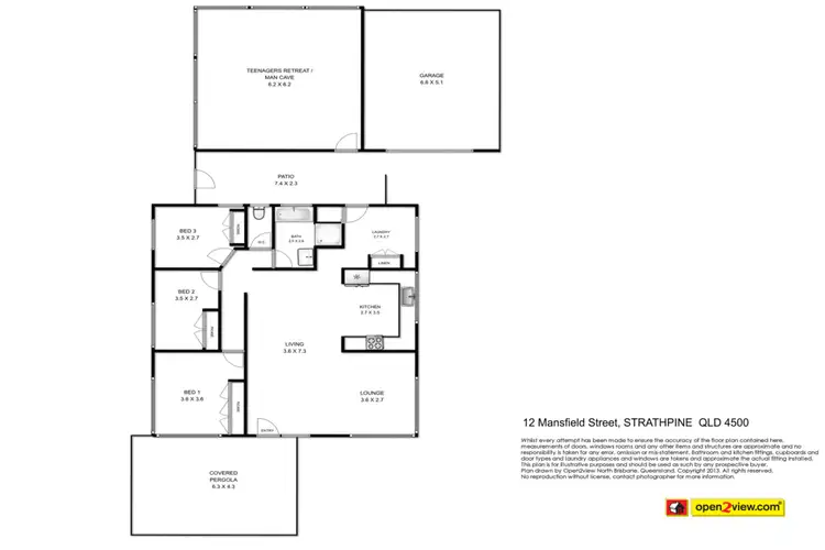 Floorplan of Homely house listing, 12 Mansfield St, Strathpine QLD 4500