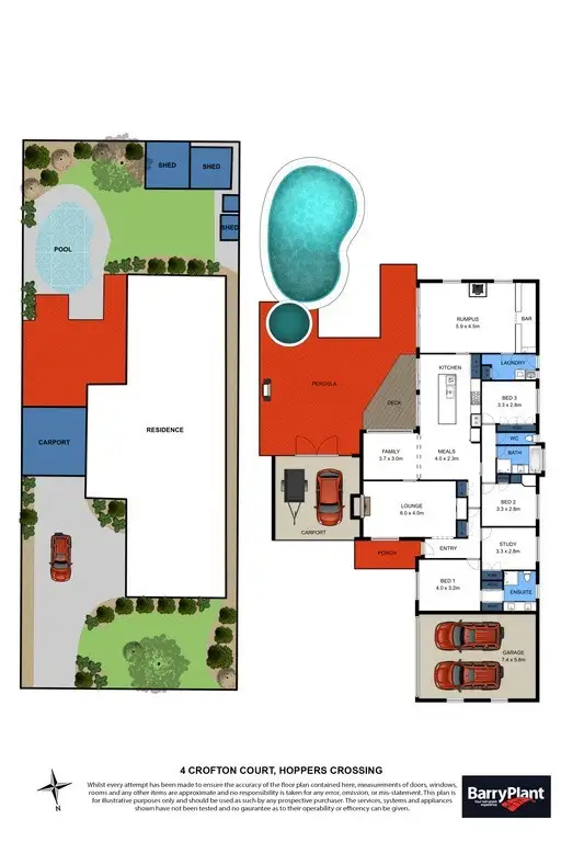 Floorplan of Homely house listing, 4 Crofton Court, Hoppers Crossing VIC 3029