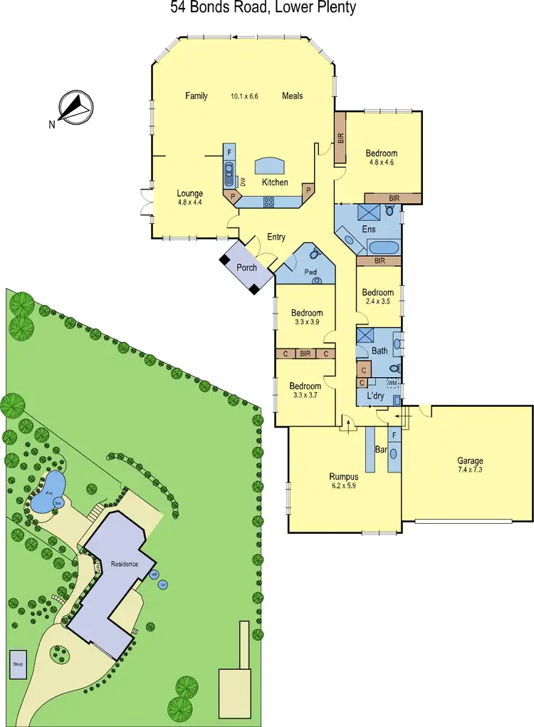 Floorplan of Homely house listing, 54 Bonds Road, Lower Plenty VIC 3093