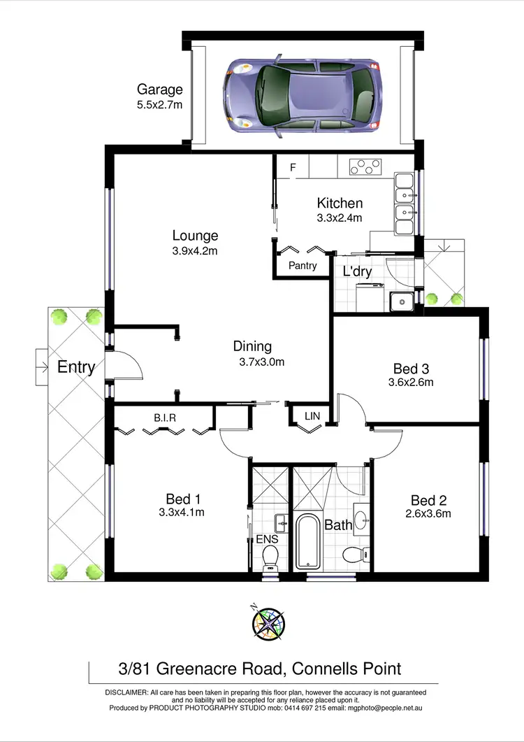 Floorplan of Homely house listing, 3/81 Greenacre Road, Connells Point NSW 2221