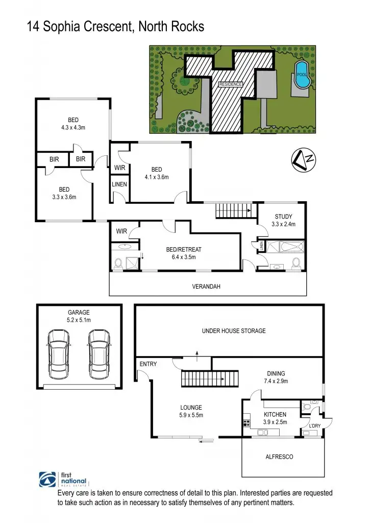 Floorplan of Homely house listing, 14 Sophia Crescent, North Rocks NSW 2151