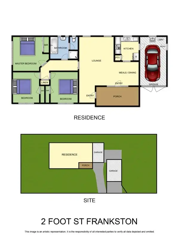 Floorplan of Homely house listing, 2 Foot Street, Frankston VIC 3199