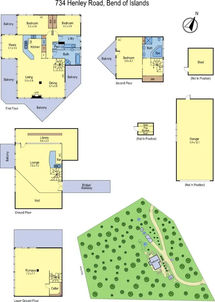 Floorplan of Homely house listing, 734 Henley Road, Bend Of Islands VIC 3097
