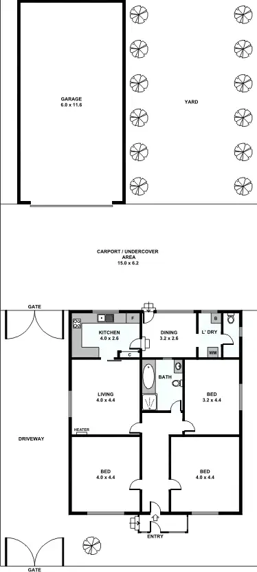 Floorplan of Homely house listing, 8 Rawson Avenue, Sunshine VIC 3020