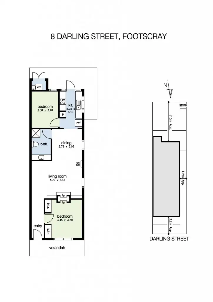 Floorplan of Homely house listing, 8 Darling Street, Footscray VIC 3011