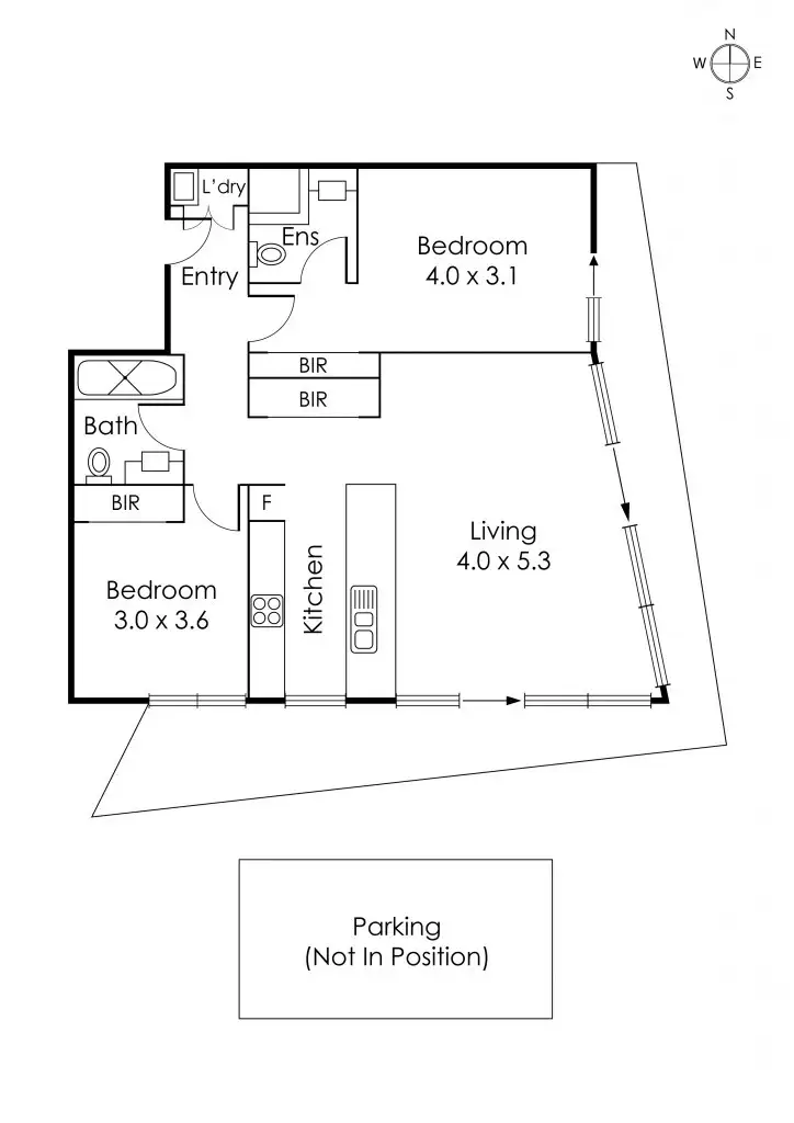 Floorplan of Homely apartment listing, 404/163 Cremorne Street, Richmond VIC 3121