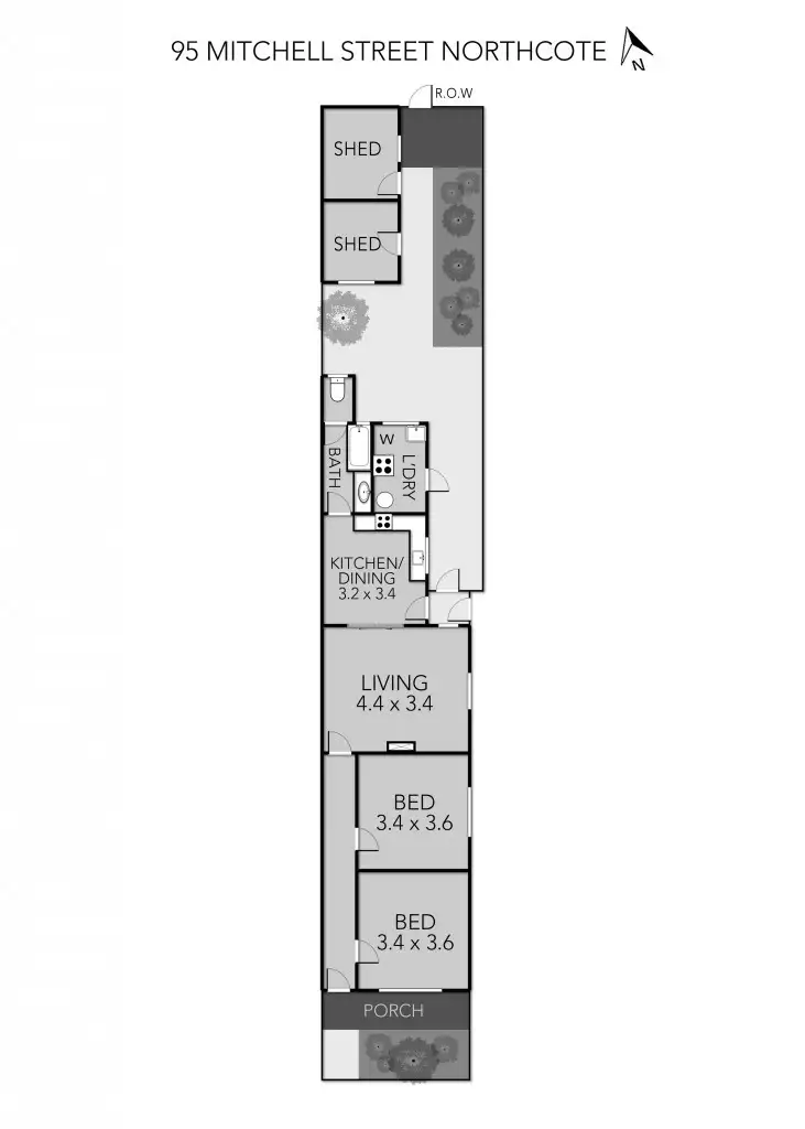 Floorplan of Homely house listing, 95 Mitchell Street, Northcote VIC 3070