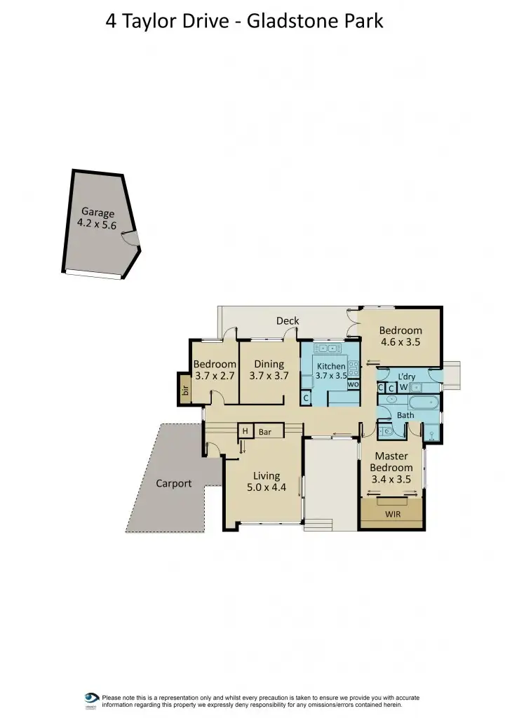 Floorplan of Homely house listing, 4 Taylor Drive, Gladstone Park VIC 3043