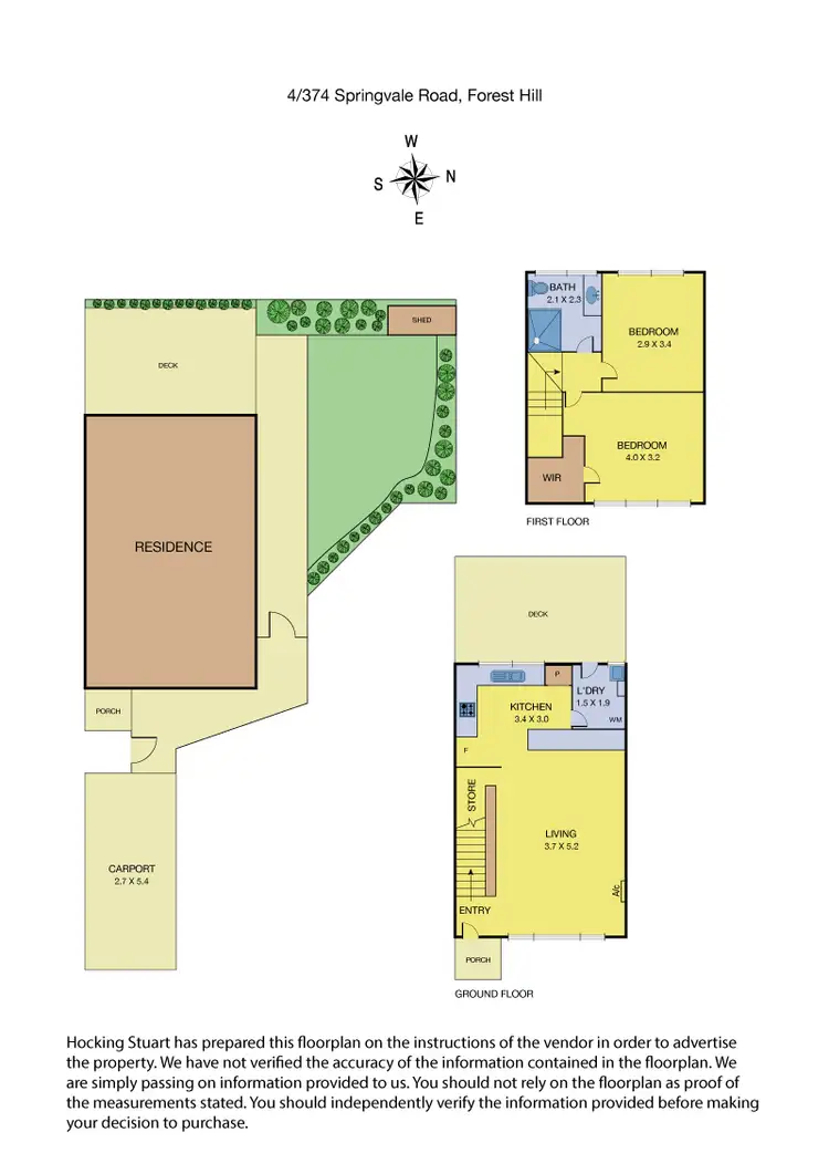 Floorplan of Homely townhouse listing, 4/374 Springvale Road, Forest Hill VIC 3131