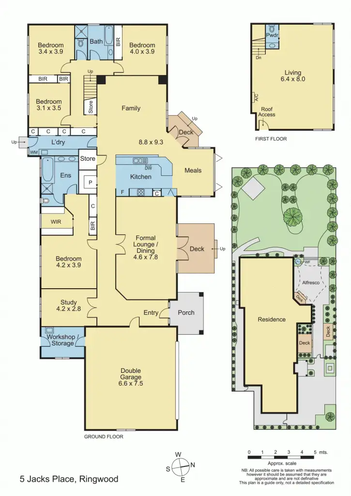 Floorplan of Homely house listing, 5 Jacks Place, Ringwood VIC 3134