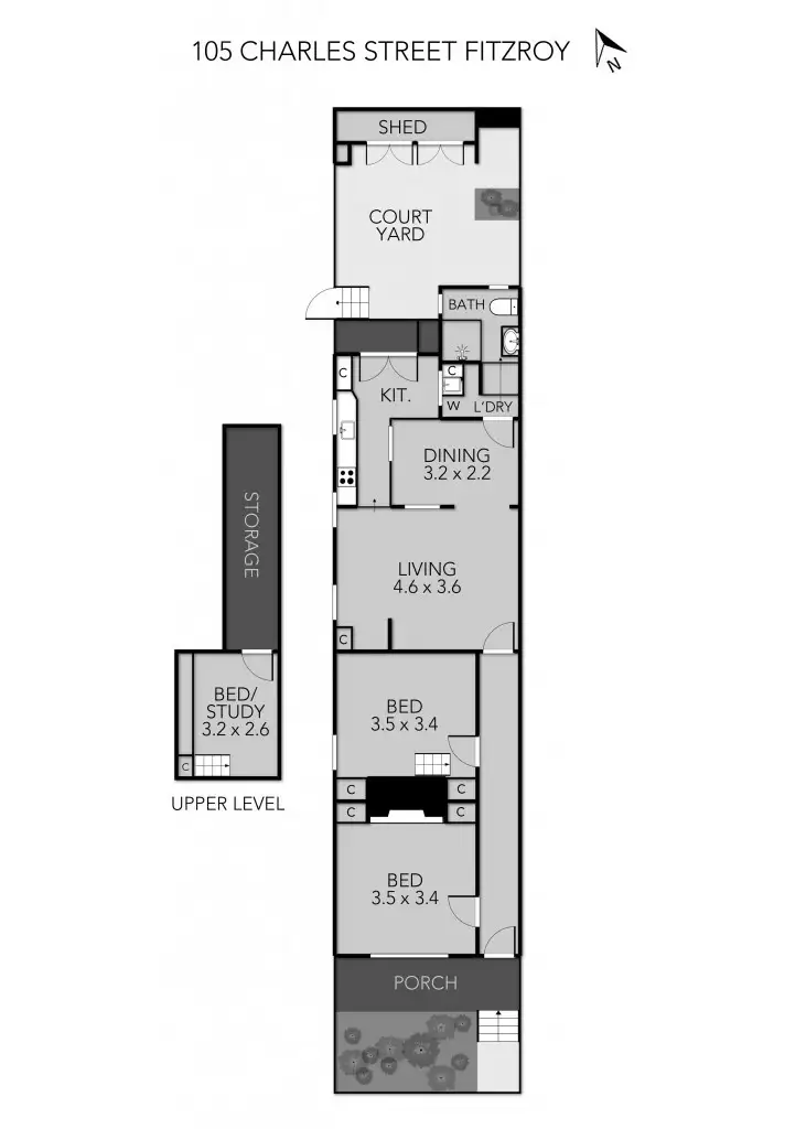 Floorplan of Homely house listing, 105 Charles Street, Fitzroy VIC 3065