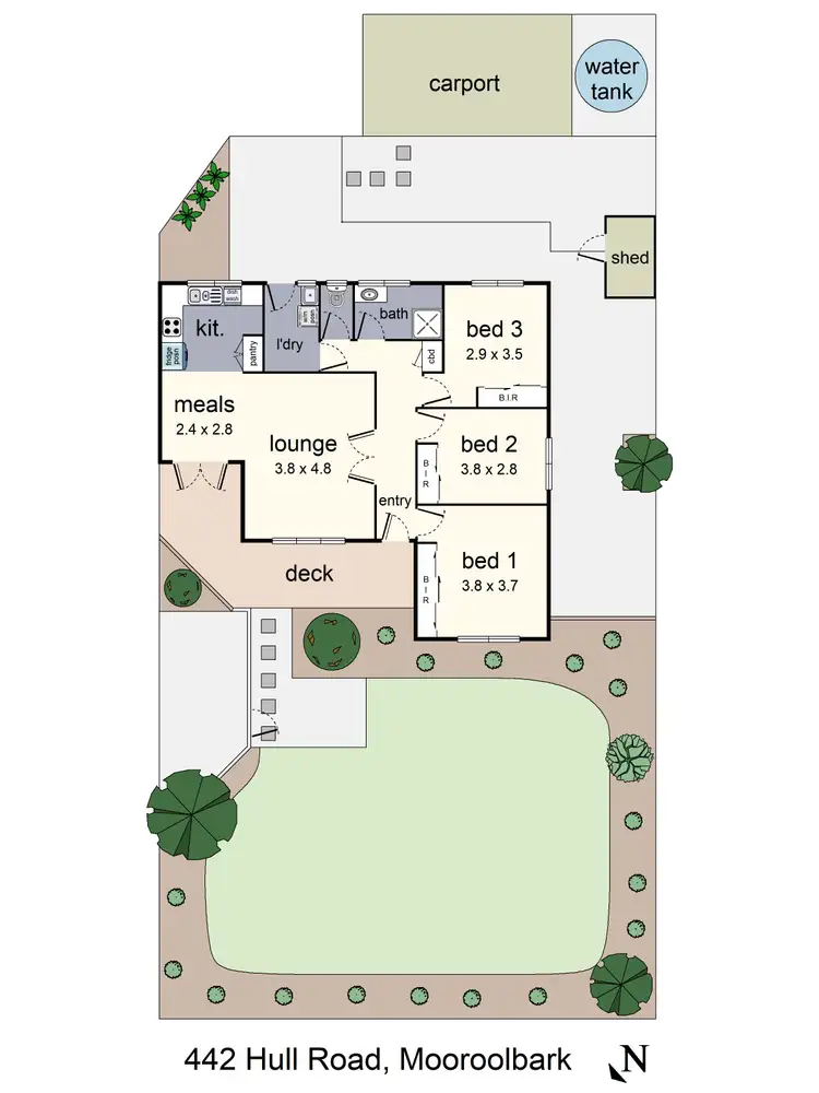 Floorplan of Homely house listing, 442 Hull Road, Mooroolbark VIC 3138