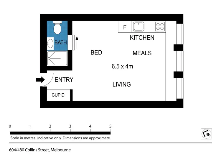 Floorplan of Homely apartment listing, 1304/480 Collins St, Melbourne VIC 3000