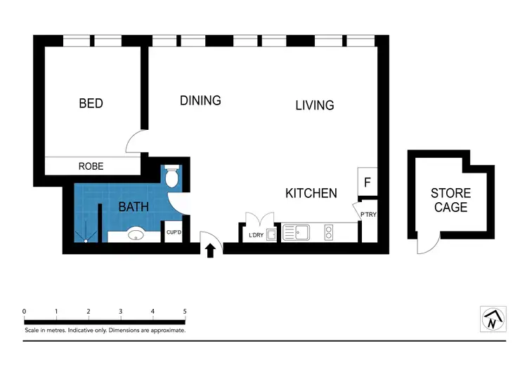 Floorplan of Homely apartment listing, 301/296 Flinders St, Melbourne VIC 3000