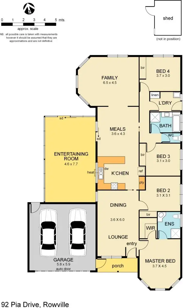 Floorplan of Homely house listing, 92 Pia Drive, Rowville VIC 3178