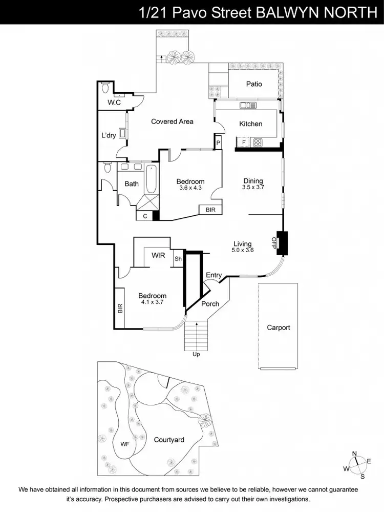 Floorplan of Homely unit listing, 1/21 Pavo Street, Balwyn North VIC 3104