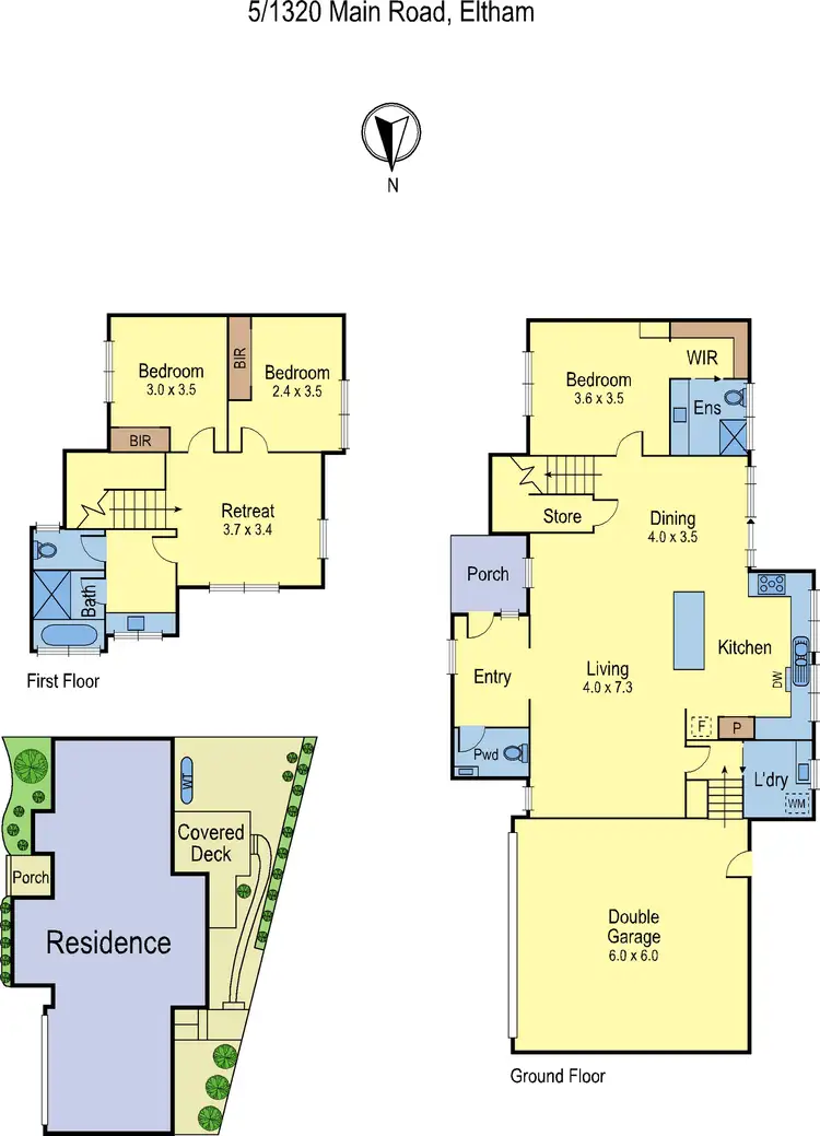 Floorplan of Homely townhouse listing, 5/1320 Main Road, Eltham VIC 3095