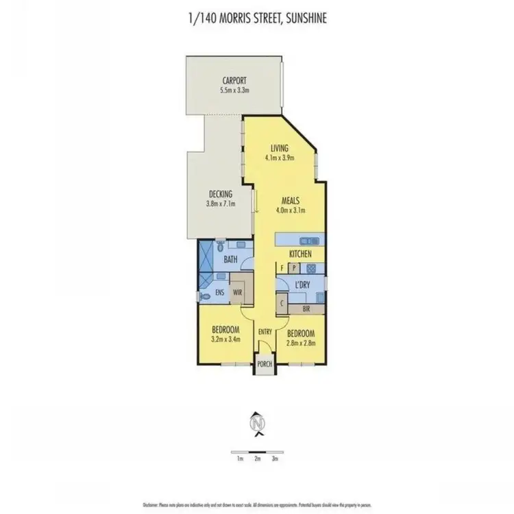 Floorplan of Homely unit listing, 1/140 Morris Street, Sunshine VIC 3020