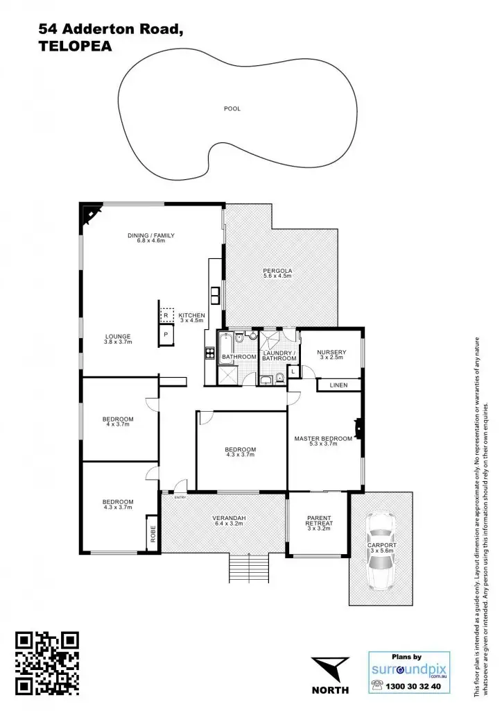 Floorplan of Homely house listing, 54 Adderton Rd, Telopea NSW 2117