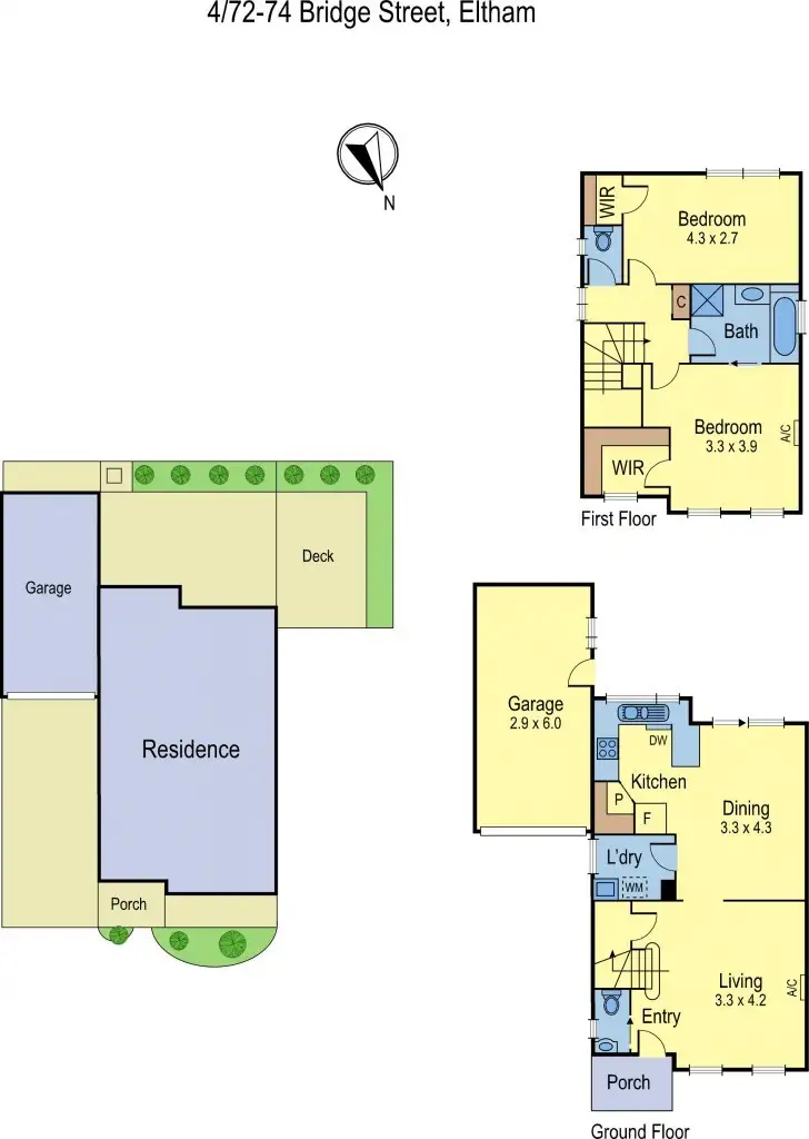Floorplan of Homely townhouse listing, 4/72-74 Bridge Street, Eltham VIC 3095