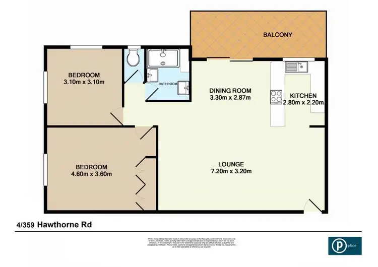 Floorplan of Homely unit listing, 4/359 Hawthorne Road, Hawthorne QLD 4171