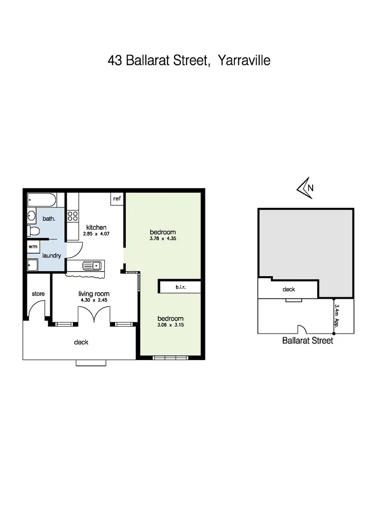 Floorplan of Homely house listing, 43 Ballarat Street, Yarraville VIC 3013