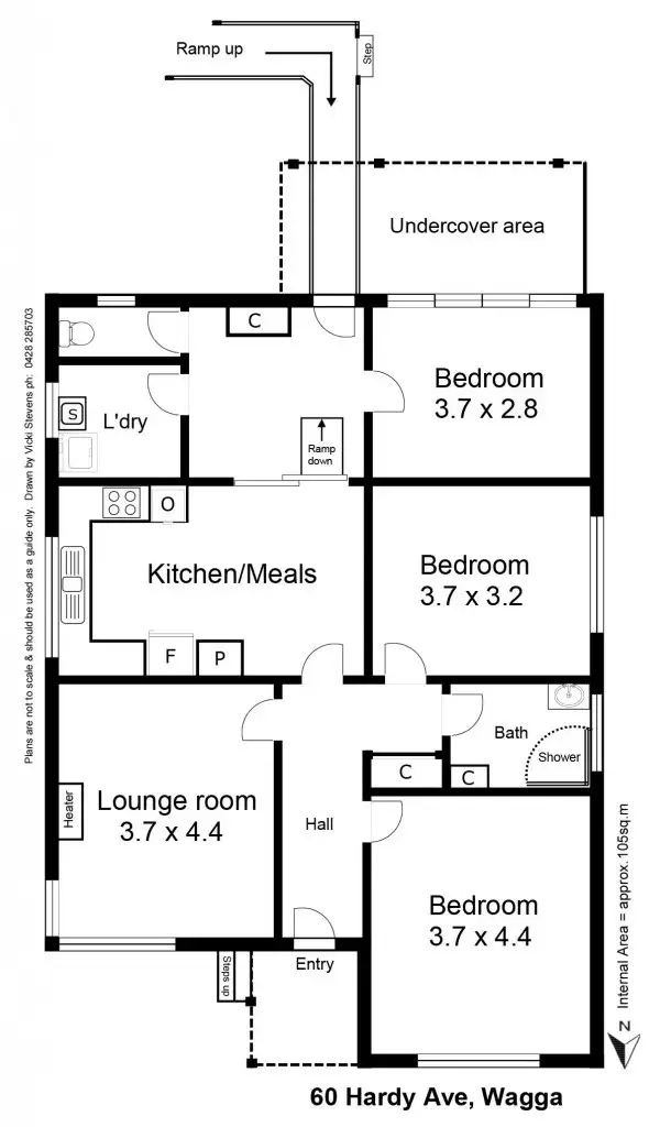 Floorplan of Homely house listing, 60 Hardy Avenue, Wagga Wagga NSW 2650